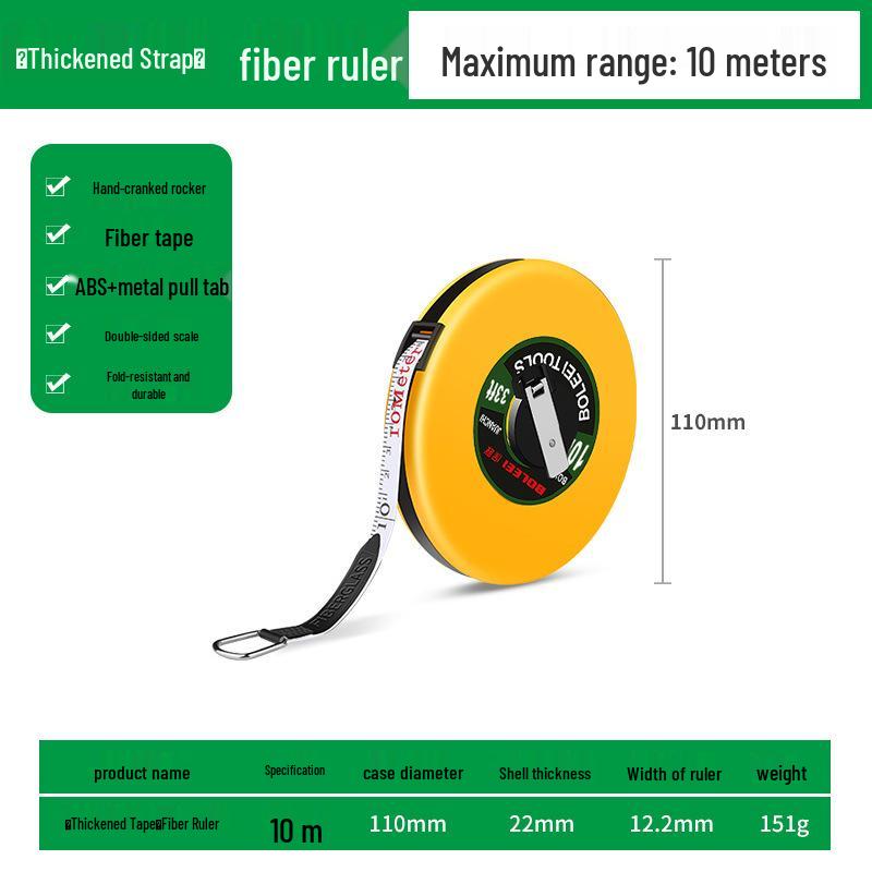 Leather Non-slip Soft Tape Measure - 20, 30, 50, 100 Meters Cloth Ruler