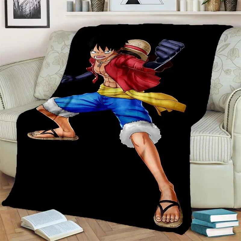 Japanese Anime One P-Piece Lightweight Flannel Blanket,Multi-purpose Holiday Gift Blanket Warm And Soft Blankets All Seasons