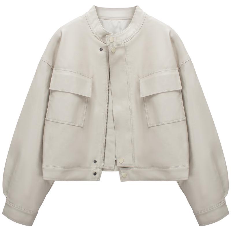 Autumn/Winter Women's Leather Jacket – Short, Loose, Slimming, and Versatile Fashionable Coat