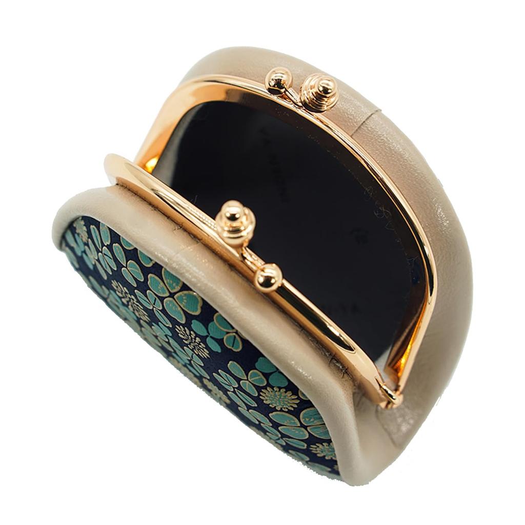 [Indenya] Inden White Clover Traditional Craft Koshu Inden Deerskin Lacquer Original Brand ([No.7301] 72H Coin Purse)