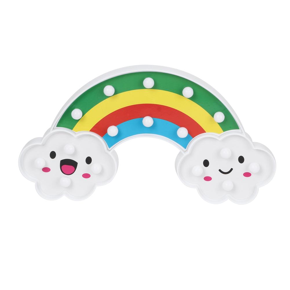 Lovely Rainbow Cloud Shape LED Night Light Lamp for Bedroom Lighting Decoration