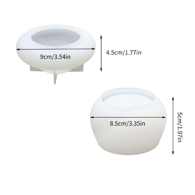 Resin Jar Molds with Lid Silicone Mold Container Jewelry Organizers Mould Mushroom Storage Box Molds for Pen Holder Deco