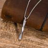 Marken Bar Halskette für Einfachen Wolfram Verdrehten Stab Spiegel 316L Chirurgischer Edelstahl 60cm Geschenk [Rockyu] Herren, Anhänger, Y-Form, Silber, Gold, Schwarz,
