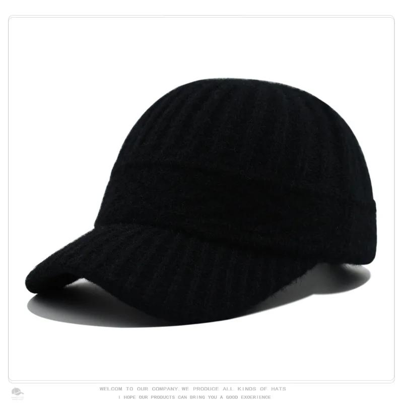 Women's Knit Baseball Cap Korean Japanese Style Face Slimming Thermal Winter Peaked Hat Versatile Fashion