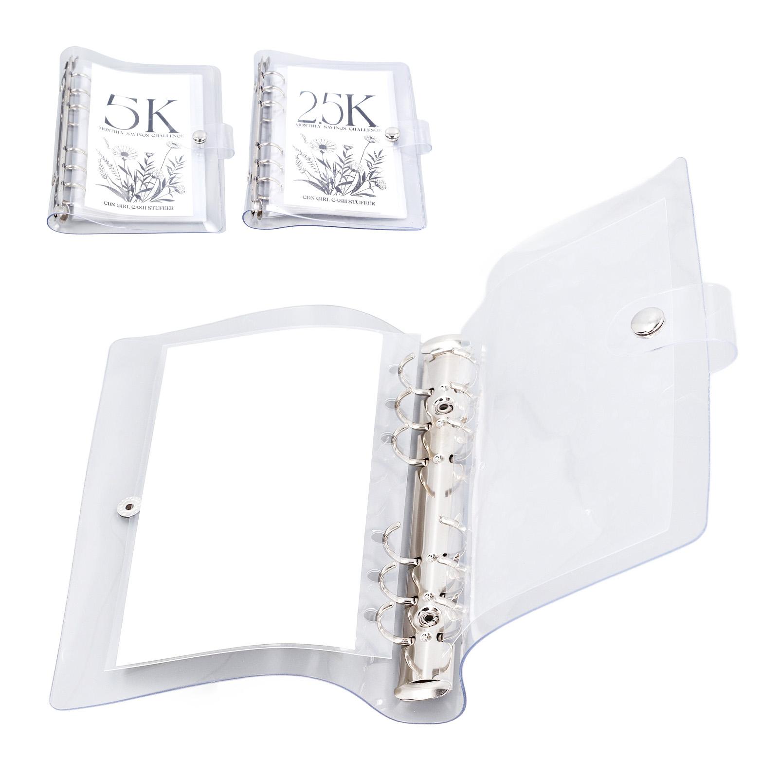 Бюджетная прозрачная мягкая водонепроницаемая портативная книжка из ПВХ с 6 отверстиями — фото 6