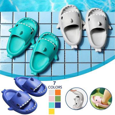 Weiche Sandalen und Sandalen mit Cartoon-Haifisch-Motiv für Jungen, Mädchen und Kinder