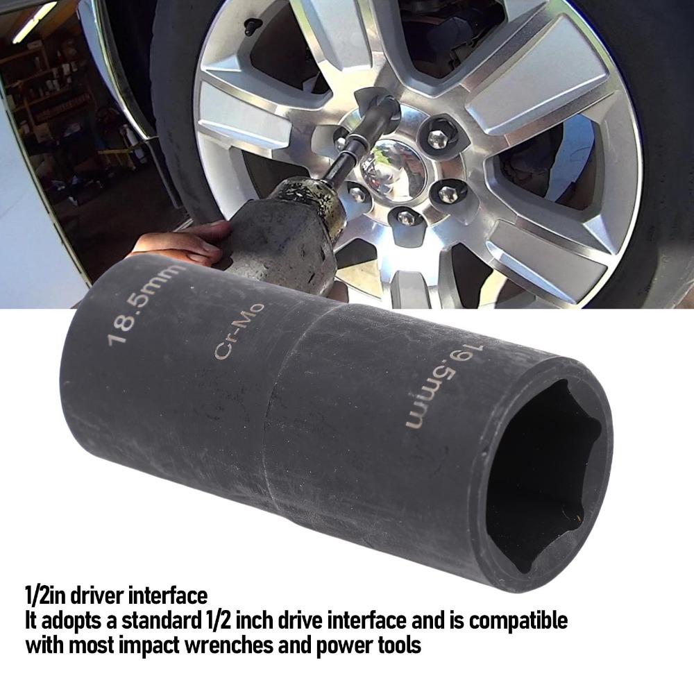 CR-MO Lug Nut Flip Socket Lug Nut Removal Tool  Roadside Emergency Tire Breakdown Repair Service