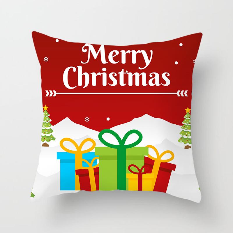 Christmas Throw Pillow Set Santa Claus Sofa Gift Home Decor Pillowcase Christmas Gift Pillowcase