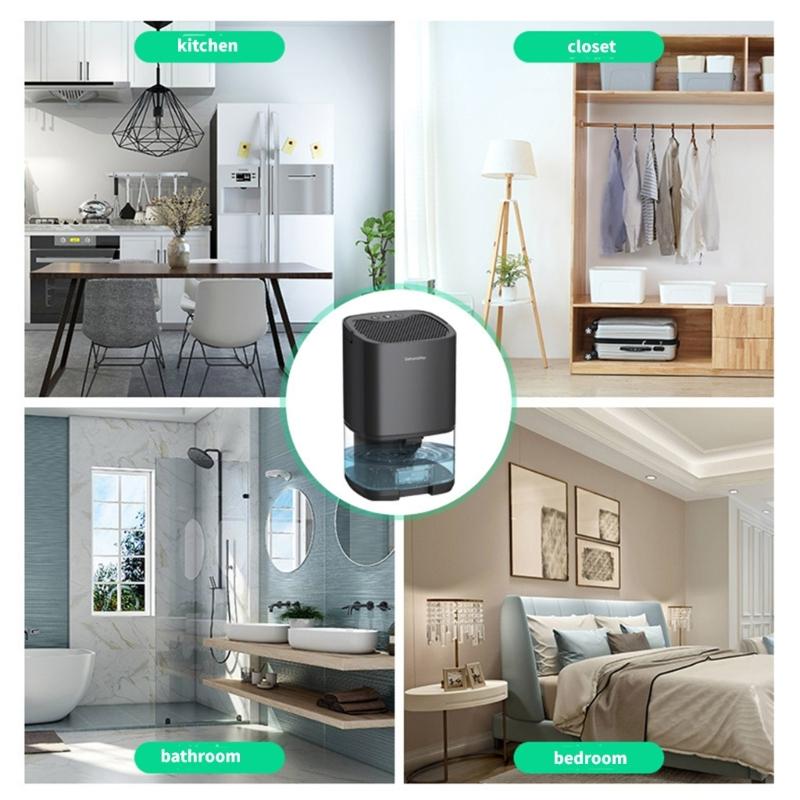 Quiet Small Dehumidifier Portable Air Dryer Home Dehumidifier Moisture Absorbers Suitable for Bedrooms and Studies