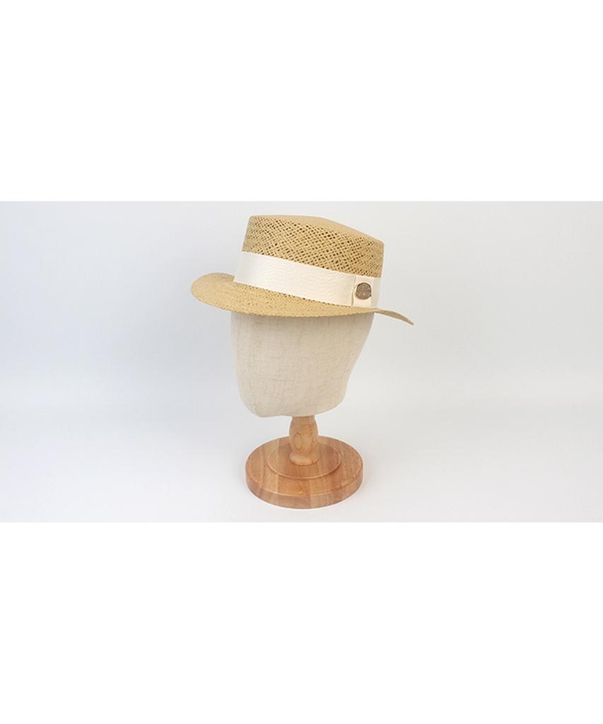 Yunibeosyeolkemiseuteuli Ivory Line Beige Short Panama Hat