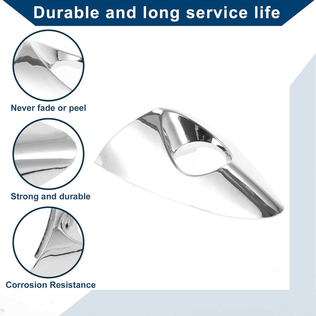 Front Left Exterior Door Handle Cover for Hyundai Elantra 2011-2016, for Hyundai Elantra Coupe 2013-2014 No.826523X010 Lock Bezel Cover Cap Silver