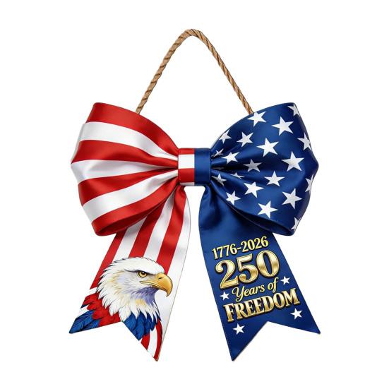 Wooden Hanging Ornament American 250th Anniversary Pendant Eagle Door Sign Patriotic Independence Day