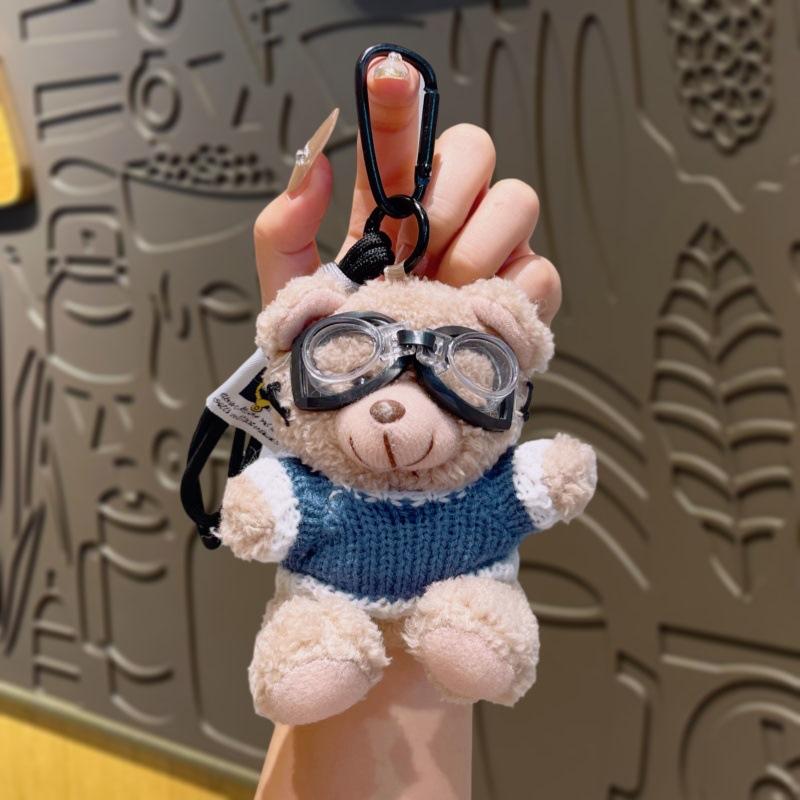 Cartoon Plush Glasses, Bear Key Chain, Schoolbag Pendant, Cute Bag, Doll, Keychain, Hanging Accessory, Gift