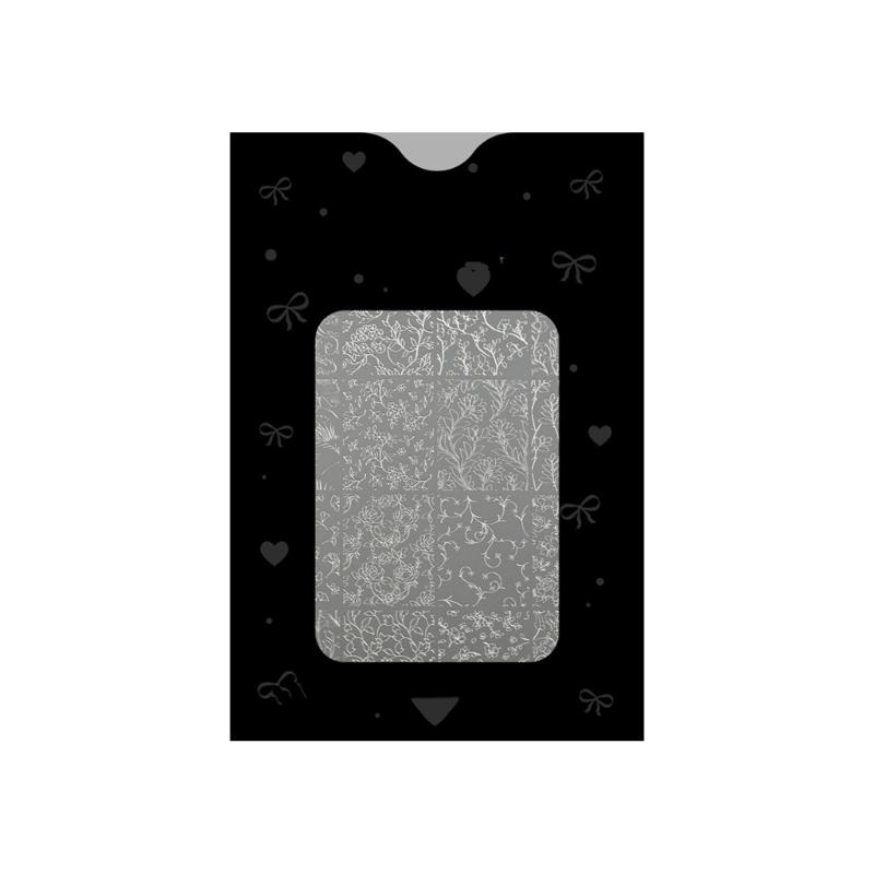 Elegant Floral Leaf Nail Art Stencil Plate Stainless Steel Manicure Tool For Creative Handmade Nail Design 1