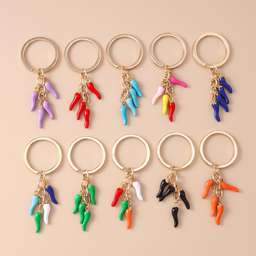 Cute Simulation Chili Keychain Women Girls Pepper Key Ring Pendants for Handbag Decor DIY Handmade Key Chain Jewelry Gifts