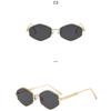 Women's sunglasses - unisex fashion polygonal metal sunglasses