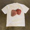 Strawberry Graphic Print Autumn Pure Cotton Men's and Women's T-shirt Short Sleeve Street Fashion Trend Clothing Kawaii  Y2k Top
