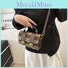 2024 Spring New Street Fashion Plaid Small Square Bag Women's Shoulder Messenger Bag Blue Green Brown Coffee