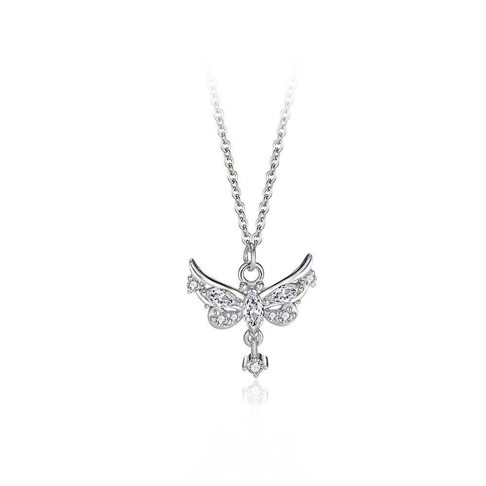Women s S925 Sterling Silver Cocoon  Butterfly Tassel Necklace - Elegant Clavicle Accessory 925 Sterling Silver