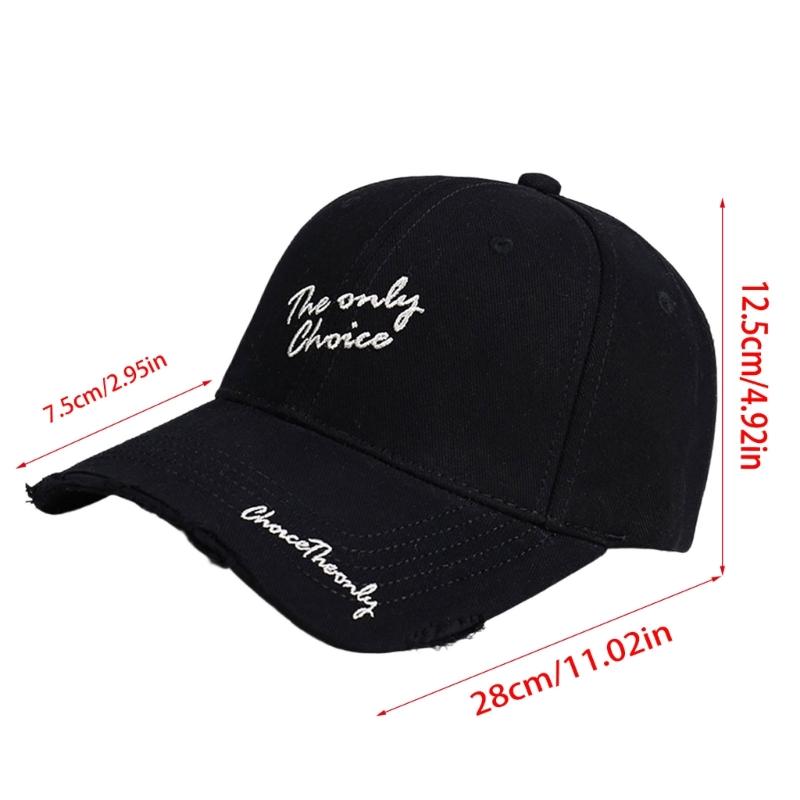 Adjustable Cotton Baseball Cap With Embroidery Letter Design For Men And Women Sun Protections Outdoor Activity