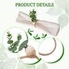 APTWOW Green Fabric Napkin Rings Set of 12, 18*16*1.5cm, 12g, Easter Boho Eucalyptus Leaf Wood Bead Farmhouse Napkin Holder for
