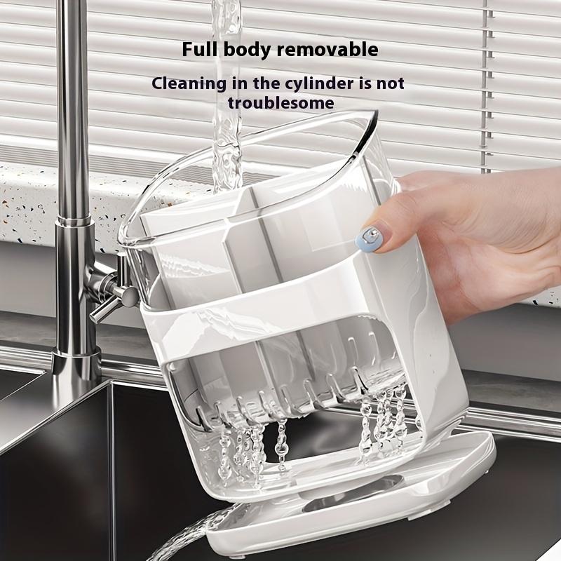 Plastic Kitchen Utensil Holder Draining Cutlery Organizer Kitchen Countertop Storage Basket Chopsticks Storage Holder