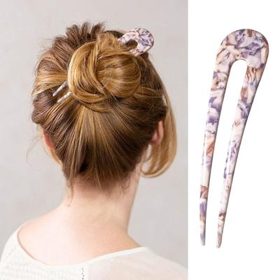 1/3 Stück Haarnadeln im französischen Stil, U-förmige große Haarstäbe, vielseitiges Styling, DIY-Frisuren, Acetat-Haargabeln, Haar-Accessoires