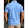 Men's Quick-Dry Short-Sleeved Henley Polo: Breathable Summer Casual T-Shirt in Plus Sizes