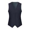 Men Suit Waistcoat V-neck Sleeveless Single Breasted Suit Vest with Pockets Solid Color Ergonomic Tailoring Waistcoat
