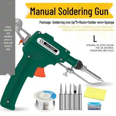 Cross-Border Handheld Electric Soldering Iron Set with Internal & External Heating, Manual Tin Feed, 60W/80W.