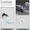 Glasses Pads 3Pcs U Shaped Eyeglasses Pads Screw in Glasses Strap Bridge Silicone Pads Transparent Eyeglasses Anti Slip Anti Drop Glasses Fixing Tool