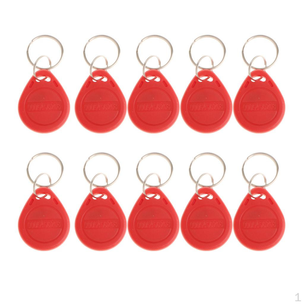 ID Tags Key Fobs for Door Gate Access System, PACK of 10
