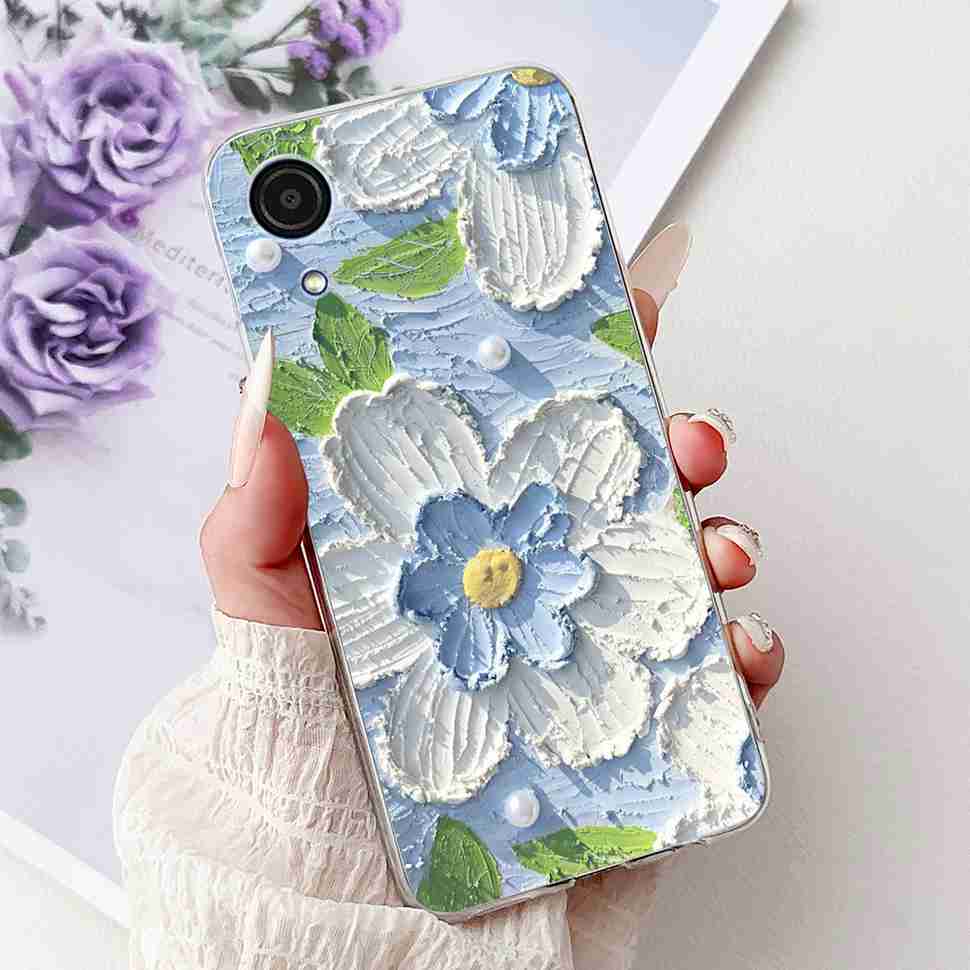 For Samsung Galaxy A03 Core 6.5" SM-A032F Soft Silicone TPU Cover For Samsung A03 Core 4G SM-A032M Fashion Flower Phone Cases