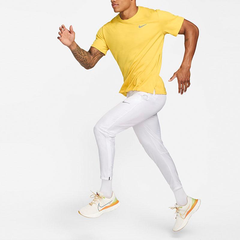 New Nike Running T Shirt Men's Bright Sulfur Yellow DV9316-709
