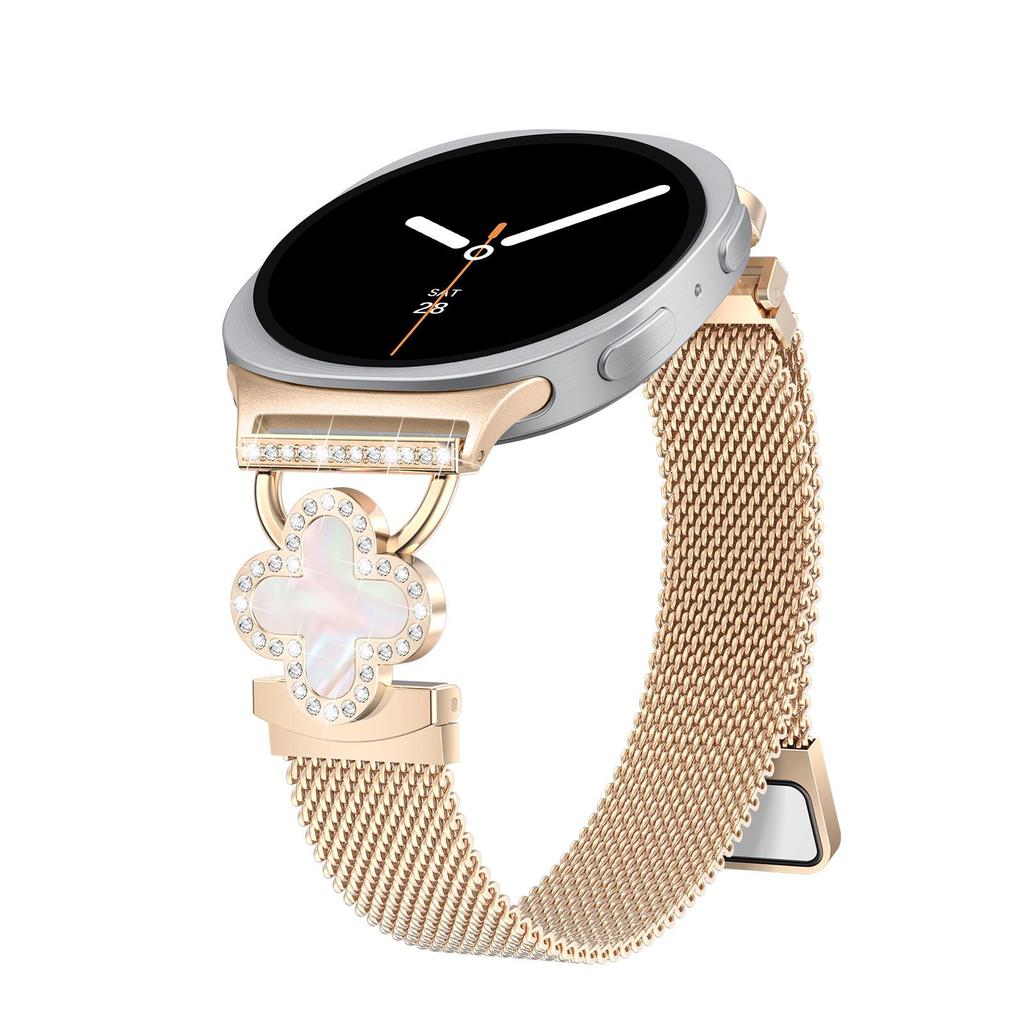 Cinturino Universale per Samsung Watch8 con Quadrifoglio e Fibbia Magnetica Milanesee