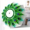 1pc Peacock Feather Mandala Automatic Folding Umbrella, Portable & Foldable Design with 8 Ribs, Casual Outdoor Accessory Yy250805133