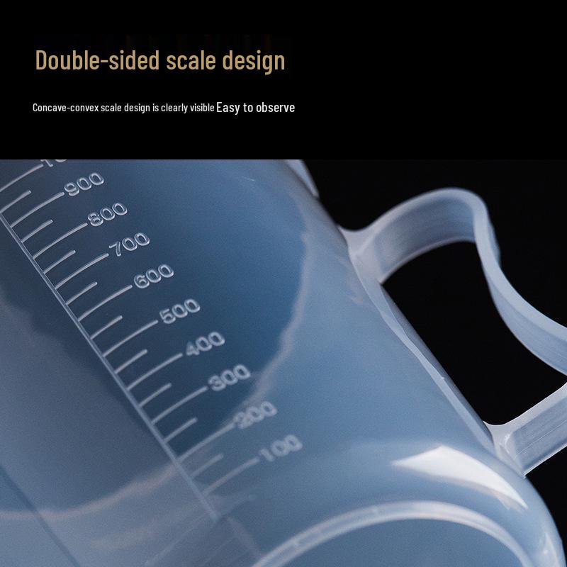 Transparent PP Measuring Beaker with Handle - Graduated Milliliter Cylinder, Thickened for Laboratory and Pesticide Use