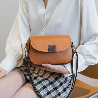 All-Matching Crossbody-Tasche für Damen Vintage PU-Leder Tasche Kleine Klappentasche Damen Mehrfarbige Umhängetasche