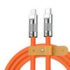 Apple PD Fast Charging Silicone Data Cable with Indicator, Type-C To Lightning.