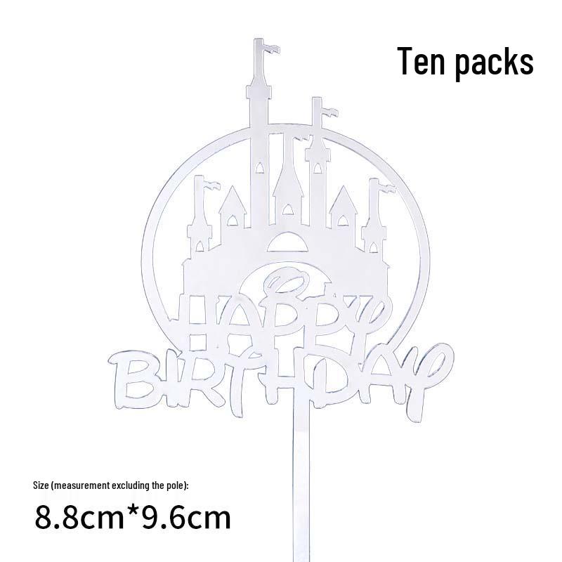 50-Pack Acrylic 'Happy Birthday' Cake Toppers - Popular Party Decorations with Free Shipping