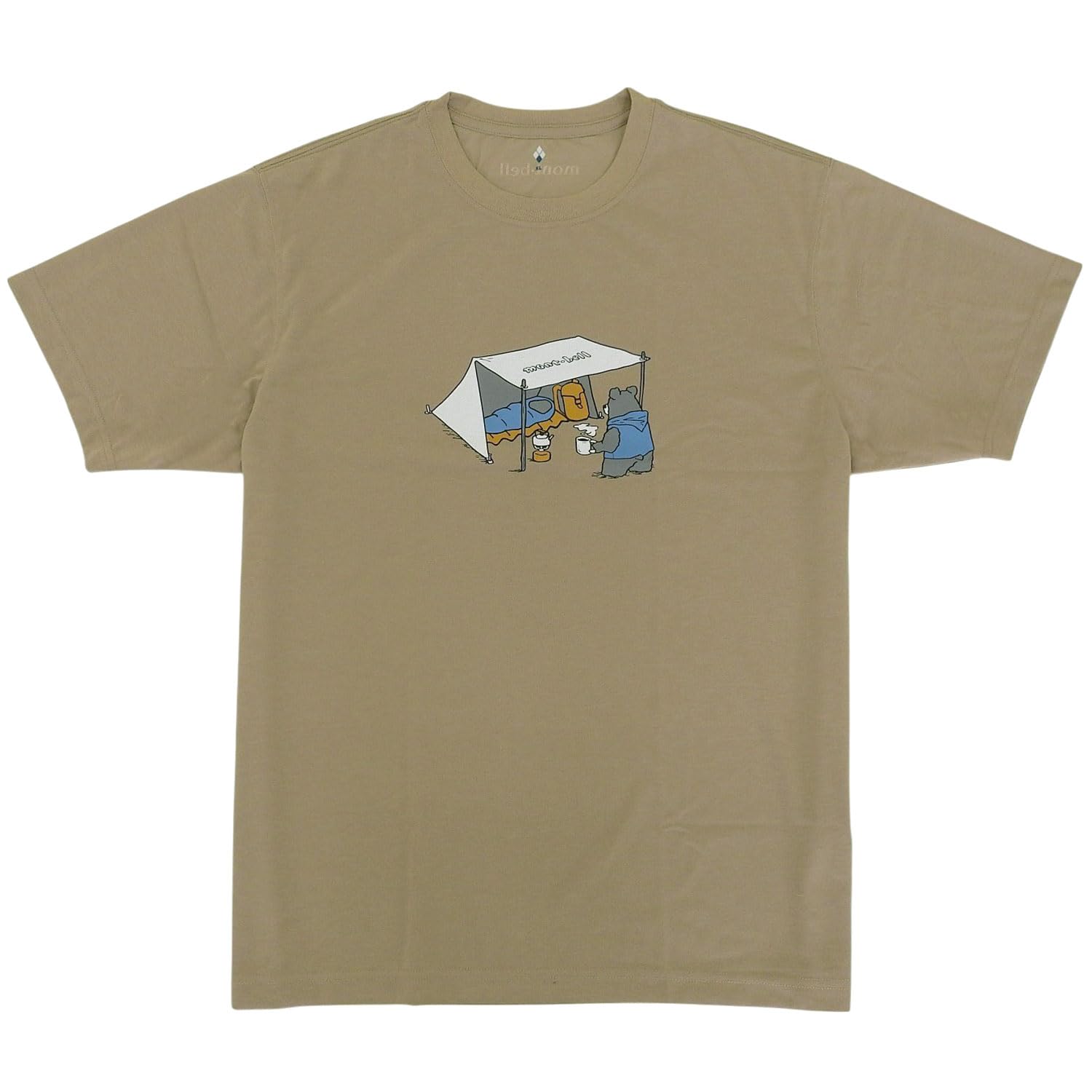 montbell wickron t-shirt camp bear uv cut 1114729 tan/m