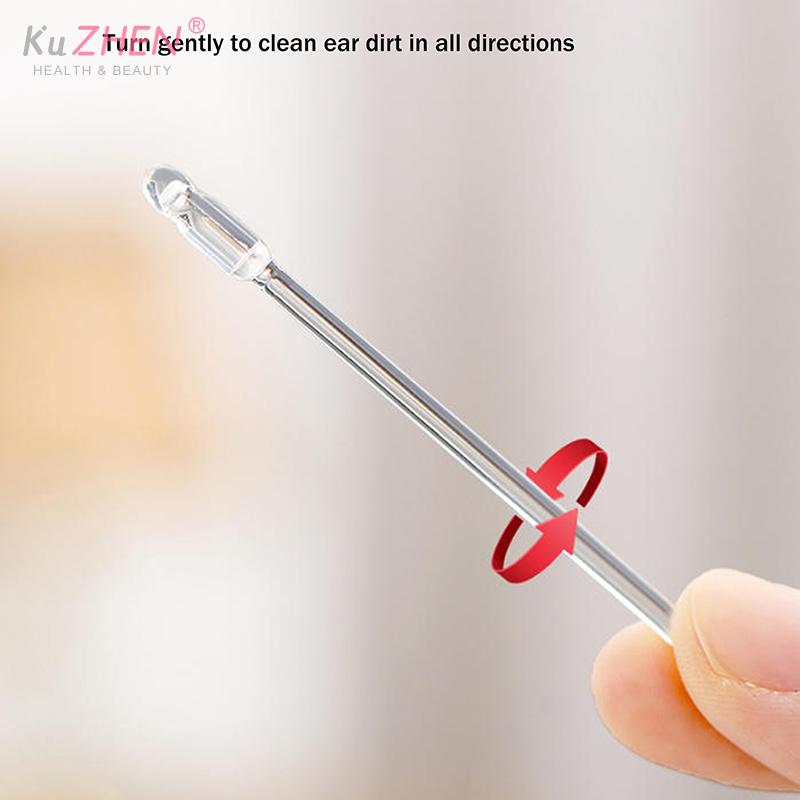 24pcs/Box Disposable Sticky Ear Digger Pick Reusable Ear Cleaner Soft Ear Wax Removal Tool Earwax Remover For Olders Adult Kid