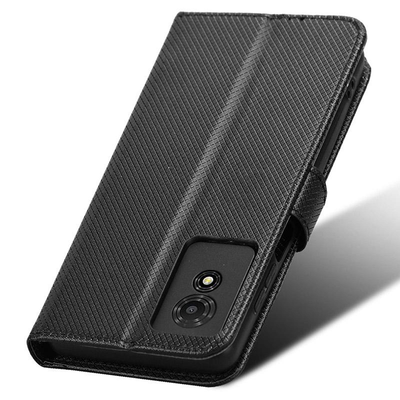 For TCL 501 Wallet Case Diamond Texture PU Leather Phone Cover with Stand