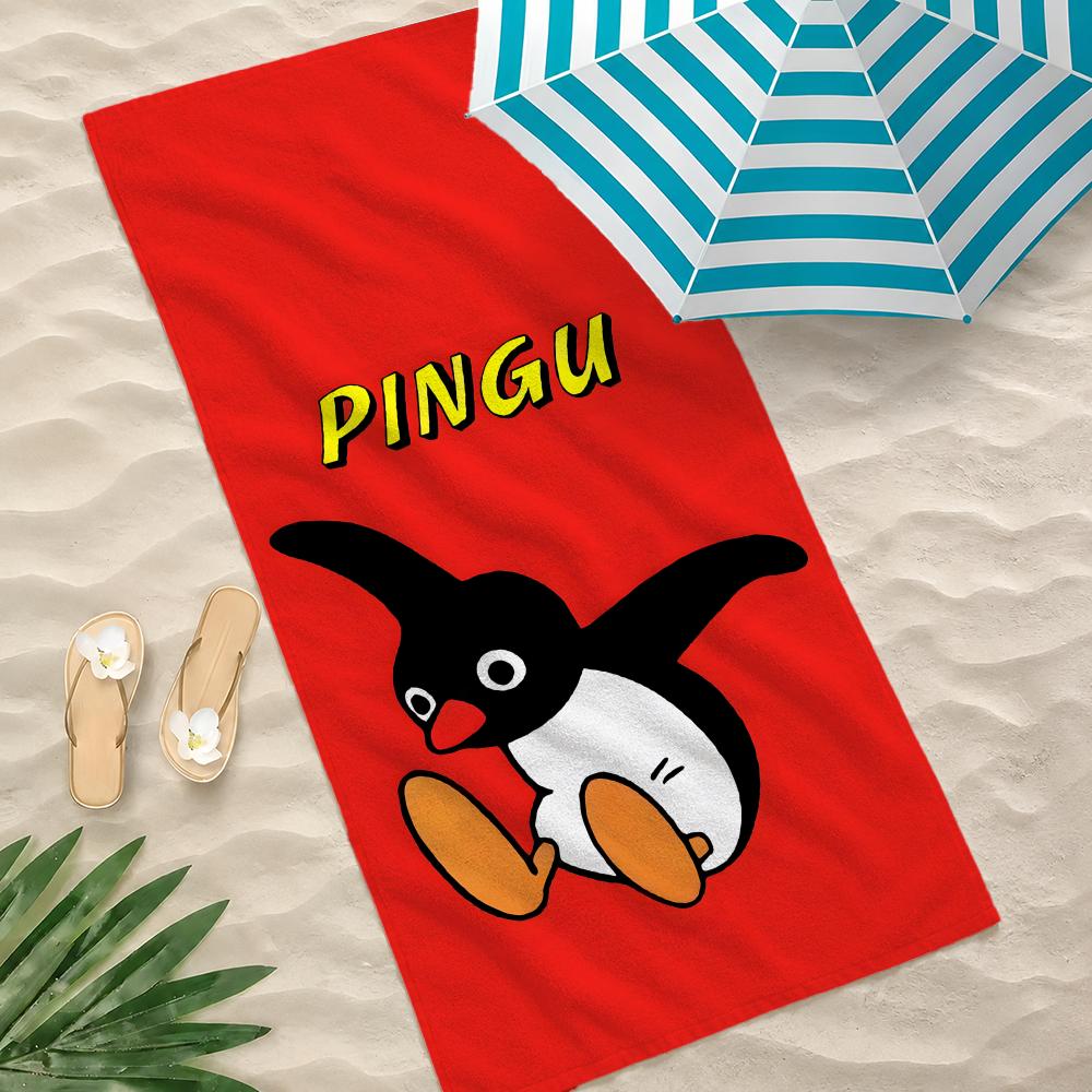 Cartoon P-Pingu Towel Towel beach towel, quick drying absorbent bath towel for Swim,Gym,Camping,Outdoor