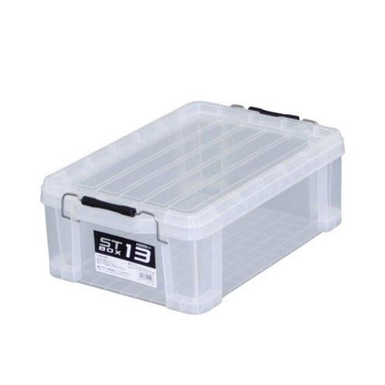 JEJ Astage Storage Box Made Japan ST #13 Stackable Clear Disaster Preparedness Width 29.5cm Depth 44cm Height 16cm