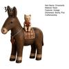 Living Room Tabletop Decor Rustic Donkey Resin Figurine, Farmhouse Style with Cat Distressed Sculptures Decoration, Vintage Country Animal Statue for
