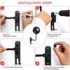 Motorcycle Helmet Wall Mount Holder - 180 Degree Rotating Rack with Hooks for Bike, Baseball, Cycling, Ski Helmets Storage