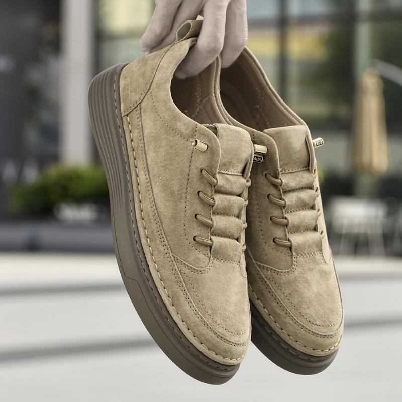 Fashion Spring Suede Outdoor Shoes Male Flats Breathable Mens Sneakers Men Casual Walking Shoes Male All-match Skate Footwear