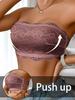 Soutien-gorge push-up sans bretelles en dentelle ultra-fine Lingerie sexy avec un beau dos