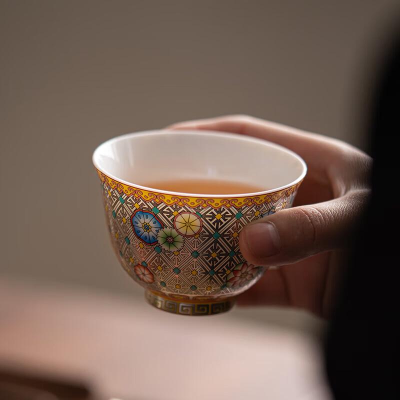 Master Zheng Wenqiang Filigree Silver Ceramic Enlightenment Tea Cup